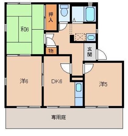 ジュネス狐島Ⅱの物件間取画像